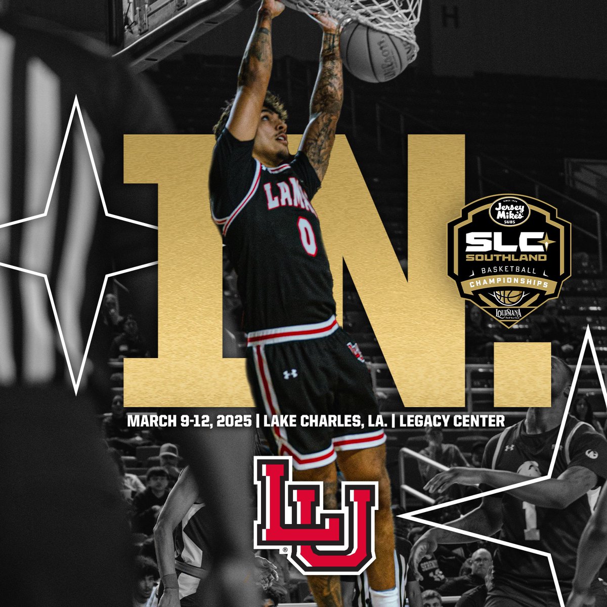 LAMAR IS IN!

The Cardinals have clinched their spot in the 2025 <a href="/jerseymikes/">Jersey Mike's Subs</a> Southland Conference Basketball Championship presented by Explore Louisiana. 

🎟️ Southland.org/tickets x <a href="/LamarMBB/">Lamar Men's Basketball</a>