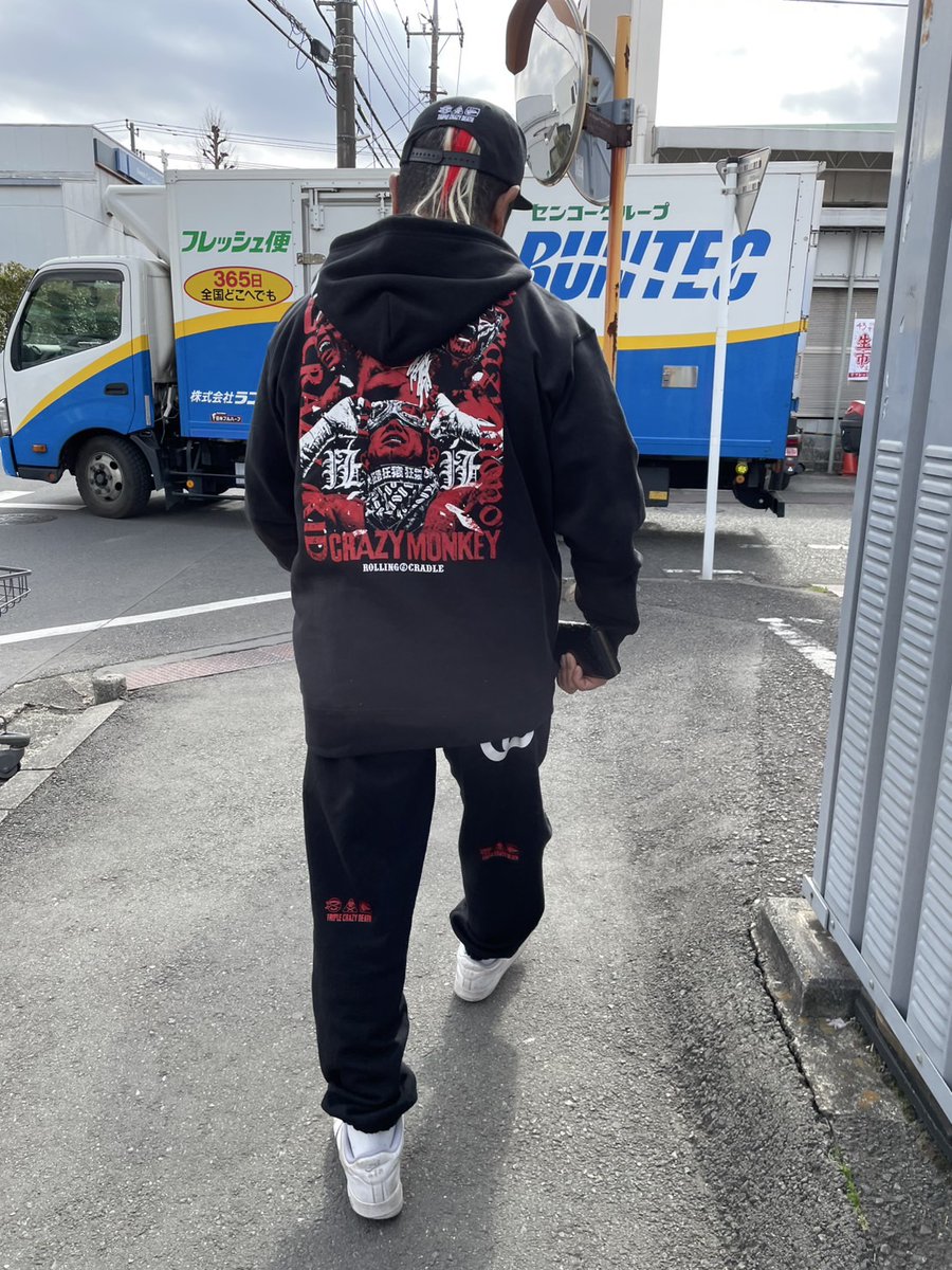 葛西純 パーカー クレイジーモンキー 葛西純 crazy monkey パーカー XL