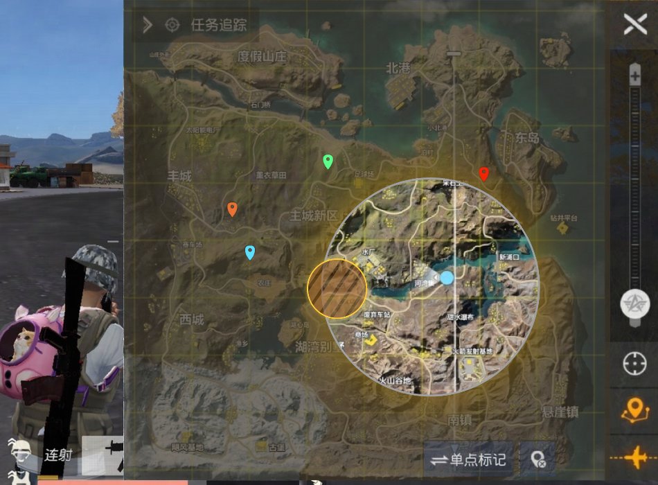 ginnan_0's tweet photo. 【アンケート】小マップでの安全地帯収縮の色を変更する予定です！（←変更前　変更後→）
目的としては、操作しているキャラが今安全地帯の中にいるのか外にいるのか、分かりやすくするためです。（投票はツリーから👇） https://t.co/n93tE1cca6