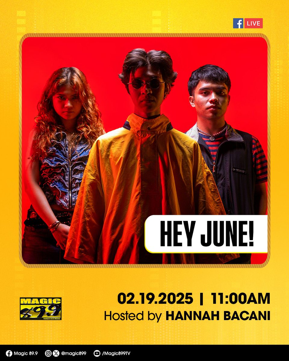 heyjunemusic's tweet image. tune in to @Magic899 tomorrow at 11am! 

 #heyjunemusic #Magic899 #soupstar #islandrecordsph