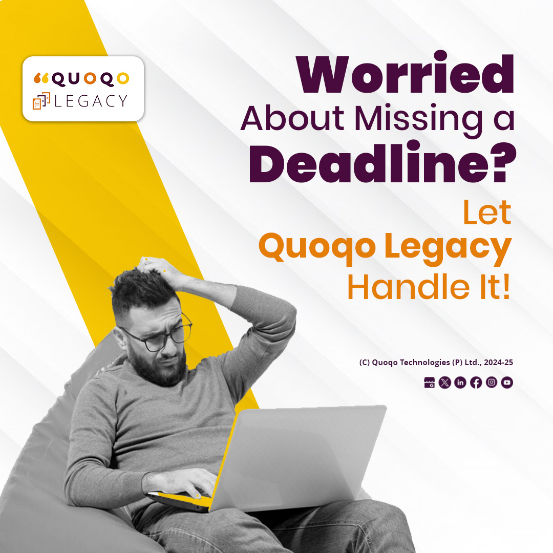 Quoqo1's tweet image. Worried about missing a deadline? Let Quoqo Legacy track and manage your contract deadlines with ease, ensuring you never miss a crucial date!
#QuoqoLegacy #ContractManagement #DeadlineTracking #LegalTech #Productivity #LegalInnovation