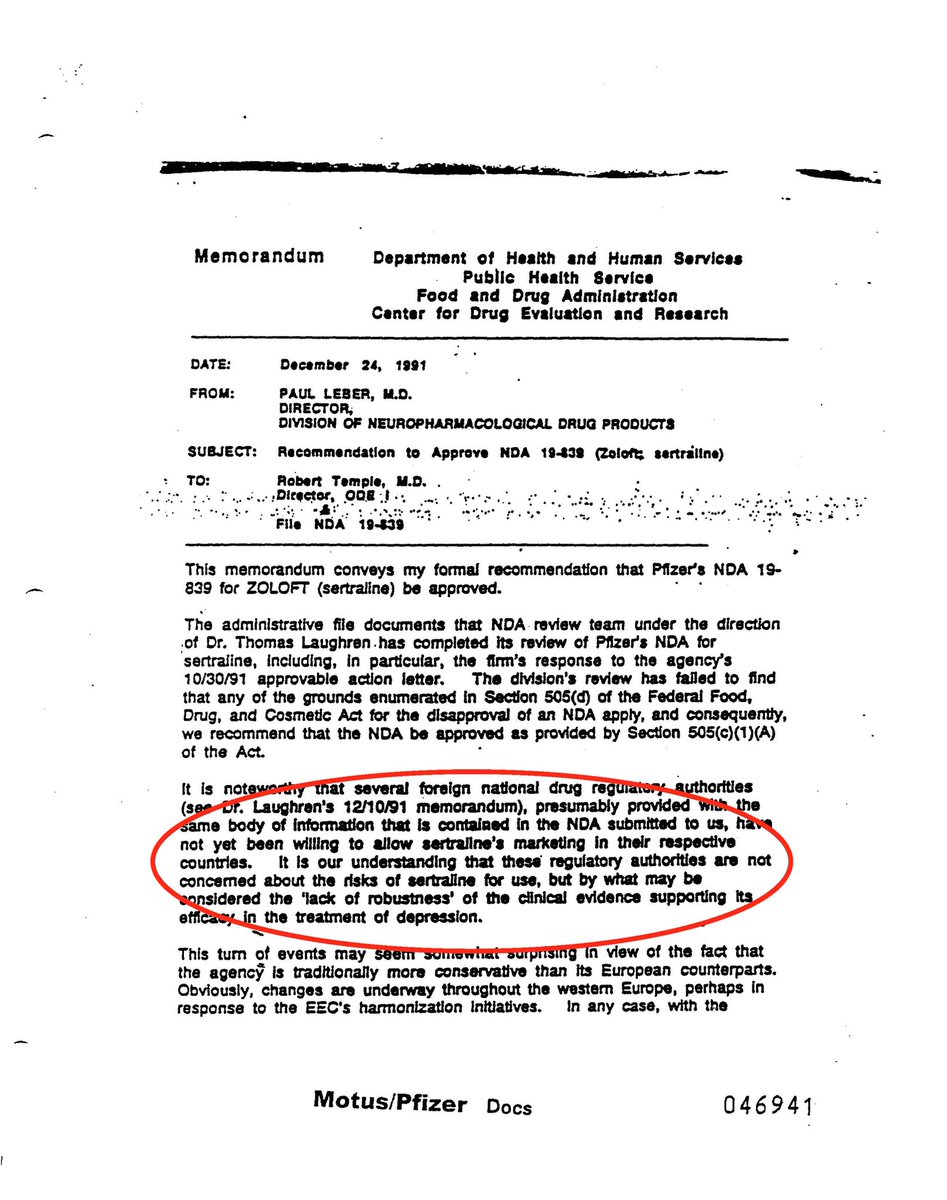woodymatters's tweet photo. I can only imagine what you know if you were there during this time. 

For me, I just think about the FDA documents that came out of my litigation that show the FDA officials on 1991 knew they would “would come under attack by constituencies that do not believe the agency is being as demanding as it ought to be in regards to establishing the efficacy of antidepressants drug products.”

See document below.  

Context - it was during AIDS crisis and the FDA was under a lot of pressure to approve drugs faster.