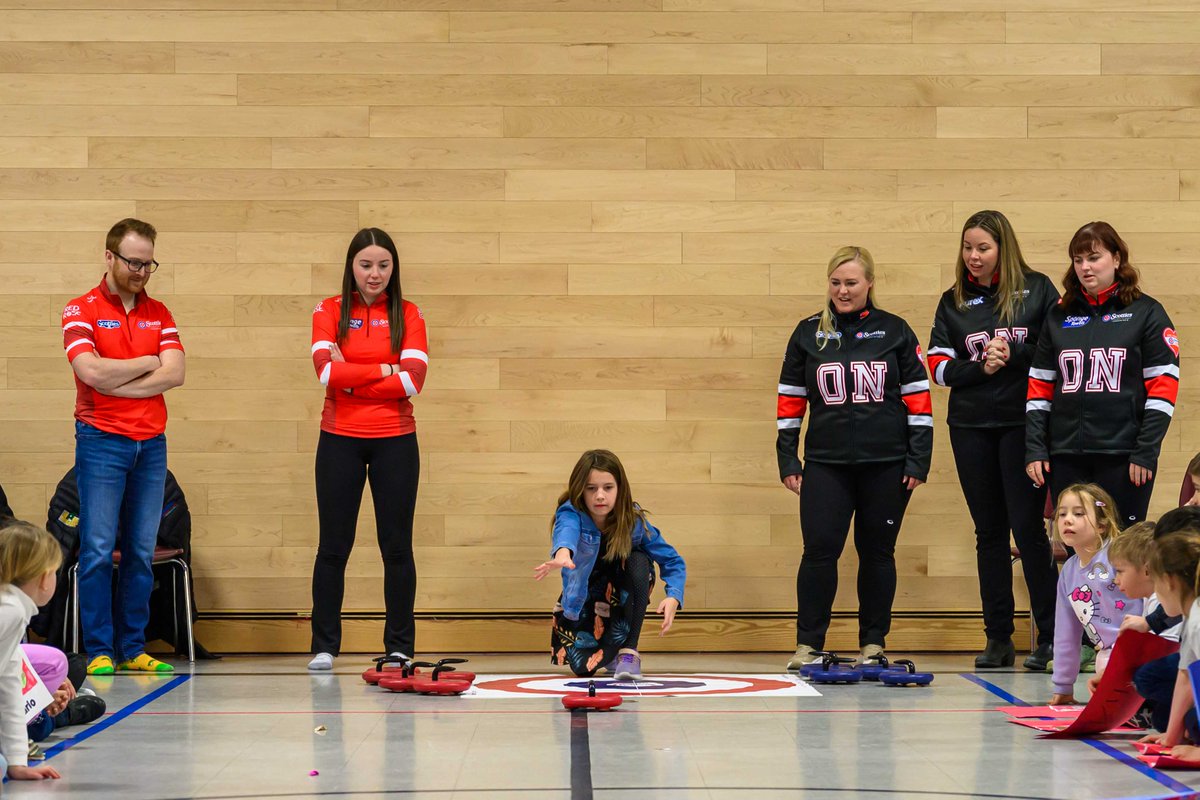 One of the most special parts of the Scotties Tournament of Hearts happens before the event begins. Teams visited local schools to share the joy of our sport, answer questions, and play floor curling with the students. Many youth were in the stands this long weekend to cheer on