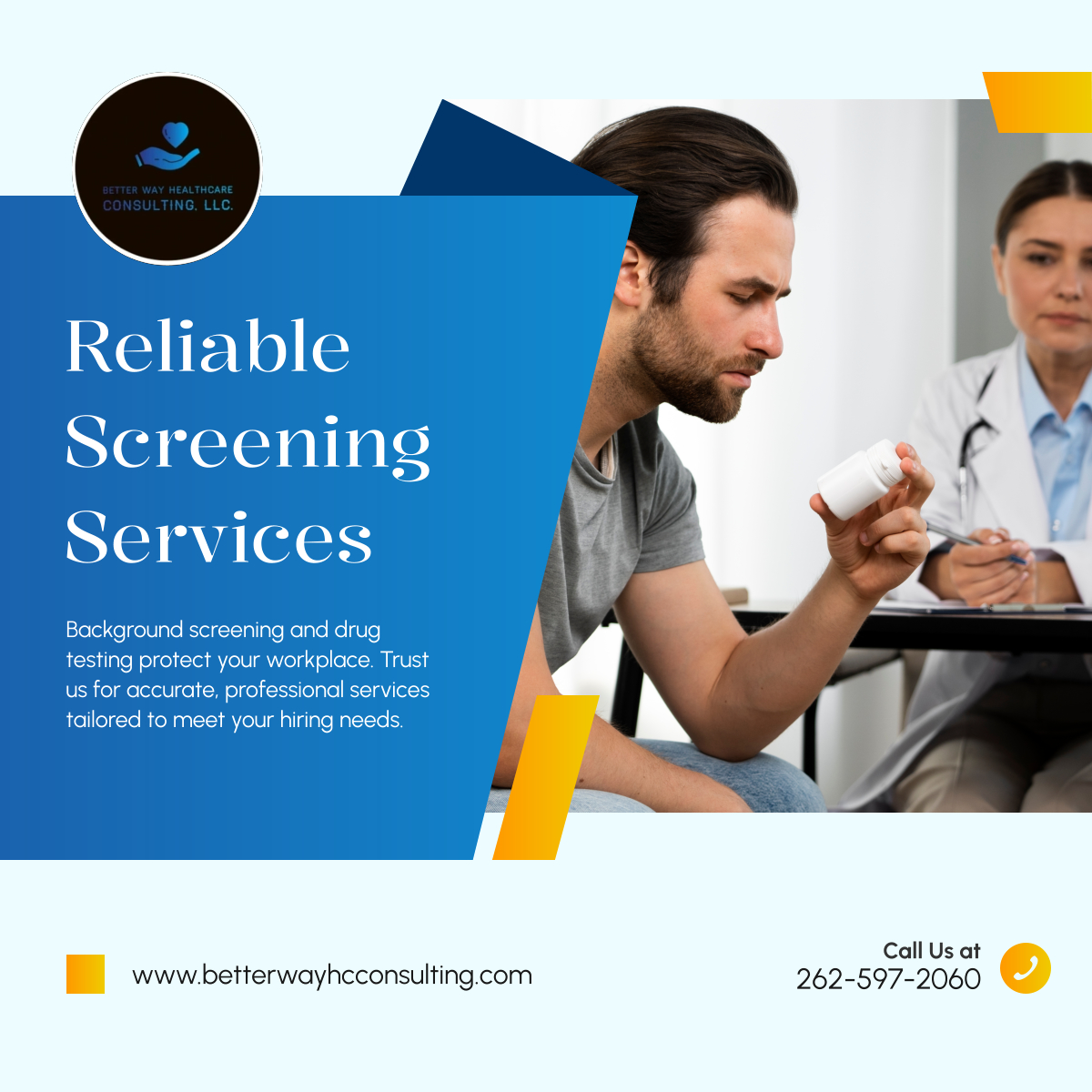 betterwayhc's tweet image. Secure your workplace with our reliable screening services. Contact Better Way HC Consulting LLC for professional support! 

#HomeHealthCare #WauwatosaWI #ScreeningServices