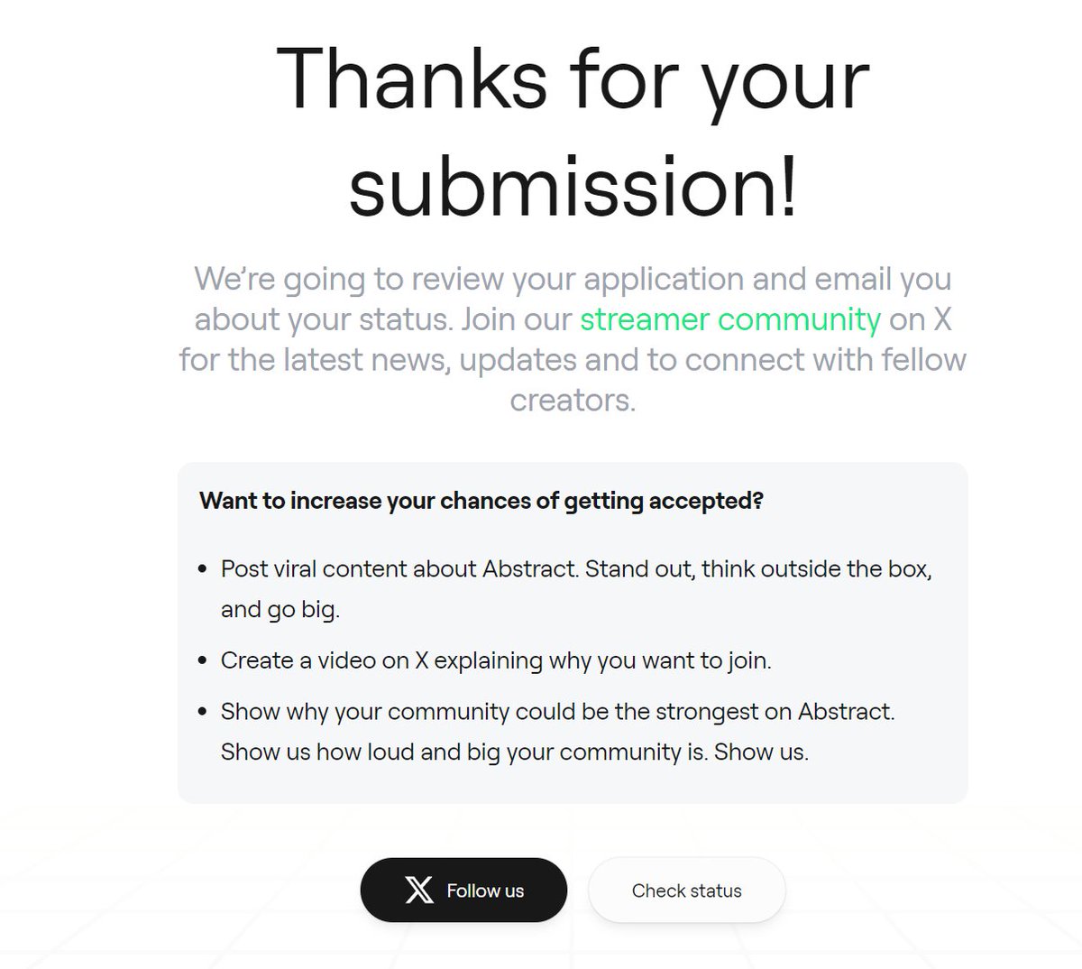 I just applied for live streaming
<a href="/AbstractChain/">Abstract</a>