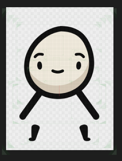 behold my egg boy. i got the eyes mouth and eyebrows perfect the first time so he is the base of all the subsequent lorris models