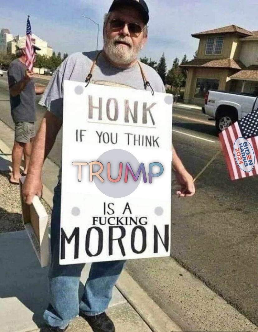 Wear a sign if you're a stupid Demo Fucktard Goat Fucking Nigtard Fgt that voted for Biden and that Bitch who thinks she's a Ngr