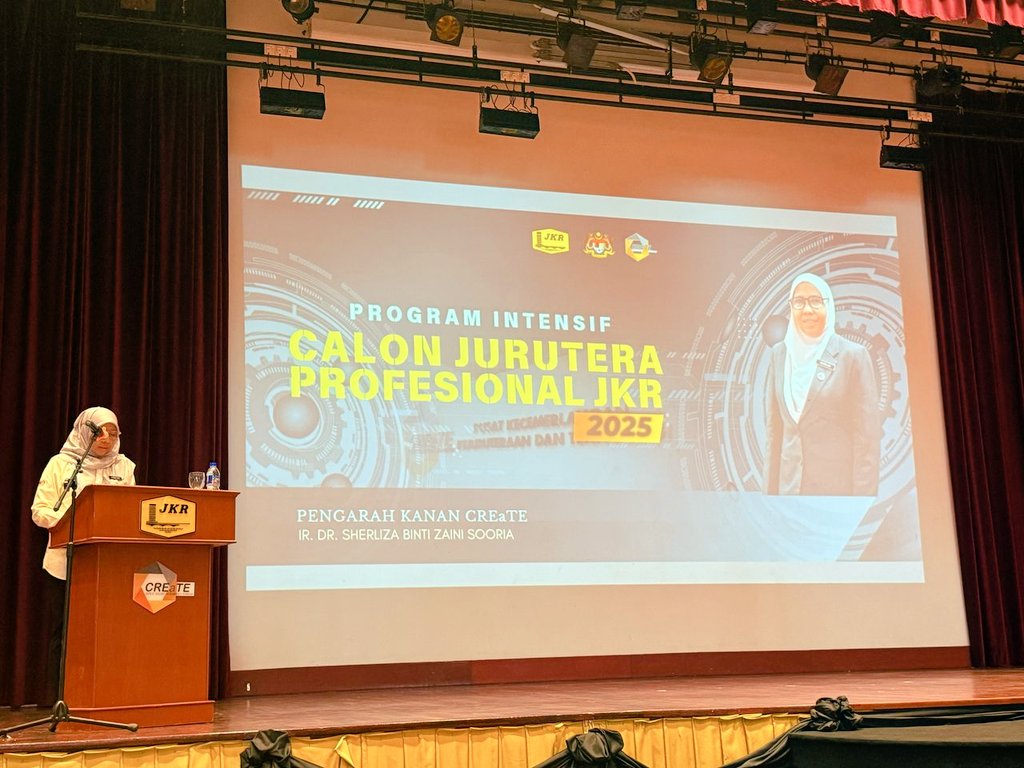 TKPKR (Sektor Infra) (@tkpkr_infra) on Twitter photo 18.02.2025 - Hadir merasmikan Program Intensif Calon Jurutera Profesional 2025, dgn penyertaan 150 org. Melahirkan jurutera bertauliah bukan sekadar matlamat, ttp amanah dlm membentuk pemimpin teknikal masa depan. Satu lagi usaha JKR, utk terus menerajui pembangunan negara. 18.02.2025 - Hadir merasmikan Program Intensif Calon Jurutera Profesional 2025, dgn penyertaan 150 org. Melahirkan jurutera bertauliah bukan sekadar matlamat, ttp amanah dlm membentuk pemimpin teknikal masa depan. Satu lagi usaha JKR, utk terus menerajui pembangunan negara.