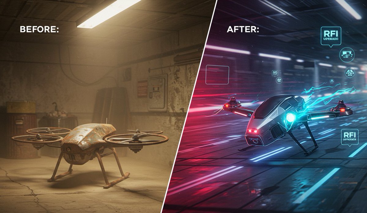 RACINGFI's tweet photo. 🔧 Drone Evolution in RacingFI! 🏎💨

Before: Basic drone 🛸
After: Fully merged, high-performance beast! 🚀🔥

The stronger your drone, the higher your rewards!
Start merging today &amp; dominate the track!

💬 Join now: https://t.co/OcSiEewAke  
#RacingFI #MergeToEarn #NFTGaming https://t.co/Ncyafg1I5o