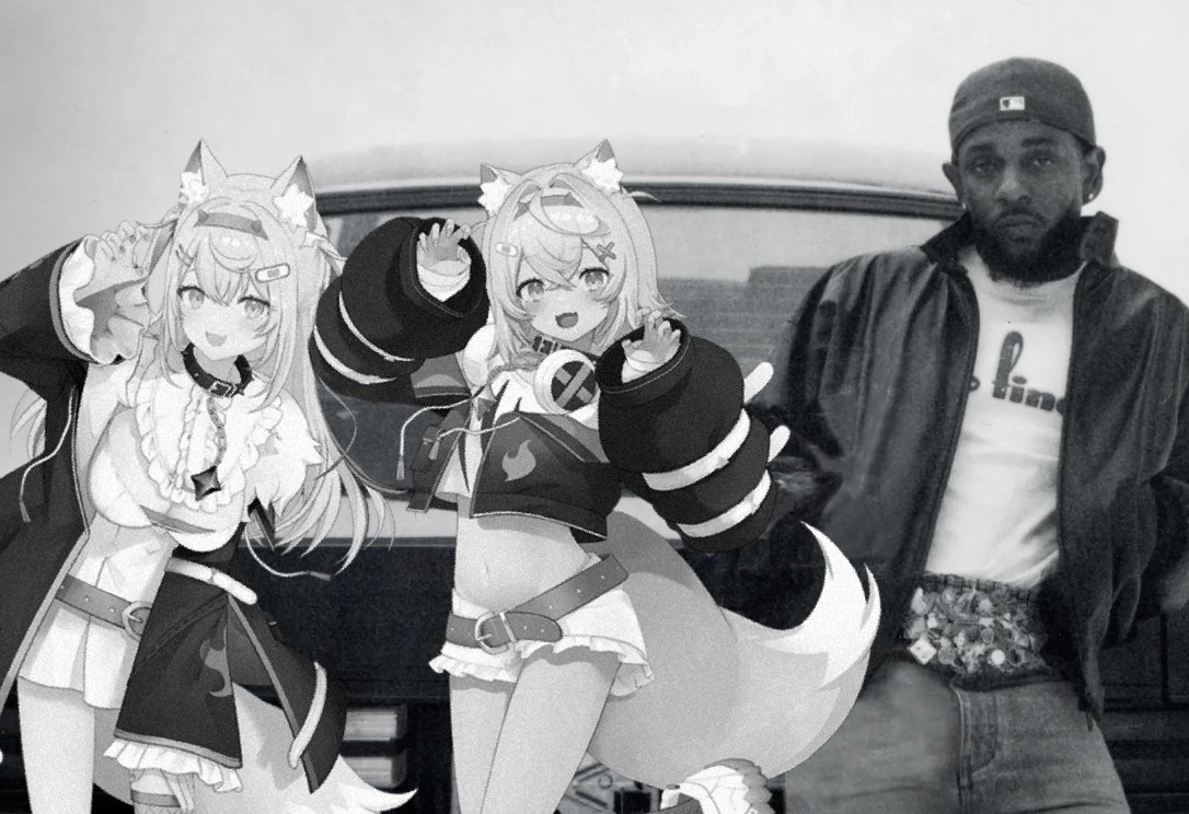 zutosleepy's tweet photo. FUWAMOCO and Kendrick Lamar have officially ended their beef after 396 Days. https://t.co/wv4WjaF47J