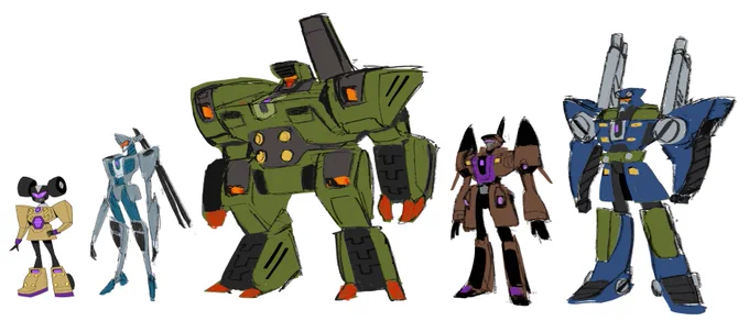 Swindle and her gang of criminals (rough idea). I don't want to start doing combiner members because that's commitment to design the rest of the team.Also  