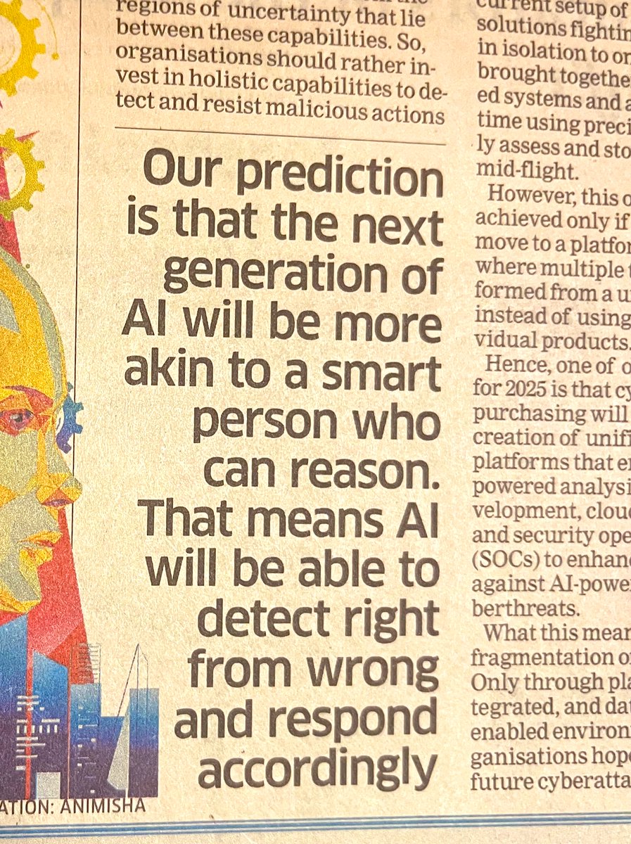 mathur_vaishali's tweet image. An ability that our future generations will not have. We have now started a process of robotic humans and humanoids. Cannot end in anything but chaos. Ah well, this is the way the world ends. 

#AIalert