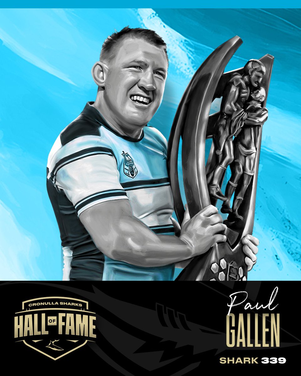 The club’s longest-serving captain, premiership hero, and one of the toughest forwards in the game, Paul Gallen has officially been inducted into the Sharks Hall of Fame! His impact on the club is unmatched. Accepting the honour, solidifying his legacy as a true Cronulla great🏆