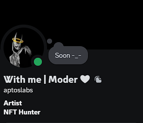 Lurkinga69's tweet photo. @NickGCat @AptosLabs Hello, I have an offer on AptosLabs. My Discord nickname is “aptoslabs” and I would like to sell it for money as I have debts. I want to make sure no one uses it for scams, but to pay off my debts. If you are interested, message me in DM https://t.co/UATVOOG2s5