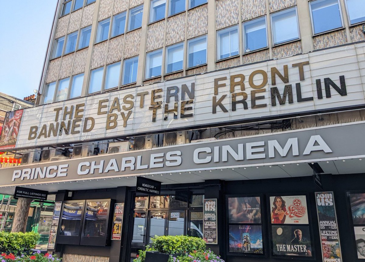 The Kremlin tried to ban my documentary because it showed the heinous war crimes Russia was committing.

So I hired the biggest cinema in Leicester Square and premiered it with this sign - it was booked out and now it’s been streamed millions of times. Fuck Russia 🥰