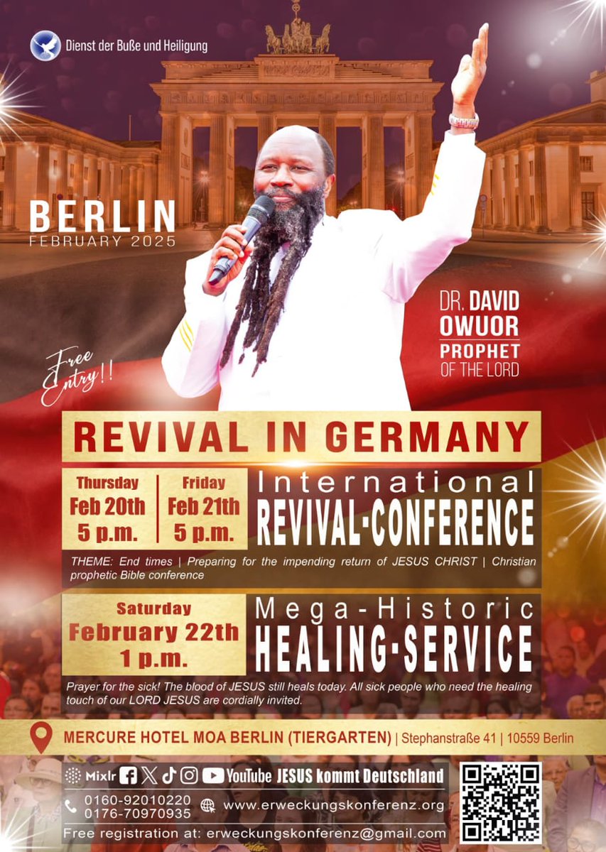 JebiwotDebra's tweet photo. #GermanyRevival2025 Coming up🔥🔥🔥🔥
From 20th-24th 
Don't miss 🔴 https://t.co/9fVzYRz5r4