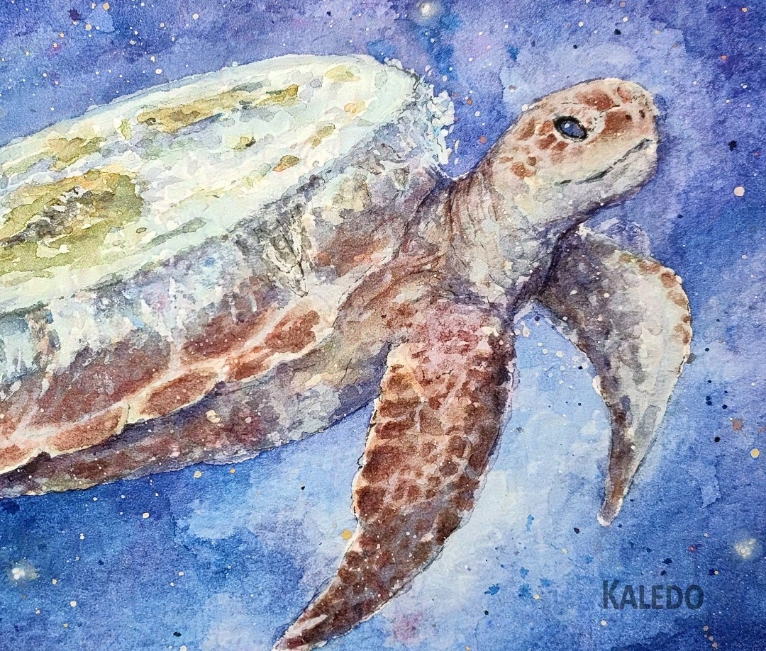 kaledo69's tweet image. Great A&apos;Tuin. If you squint you will see some elephants. They are there, I swear

#discworld #watercolor #art