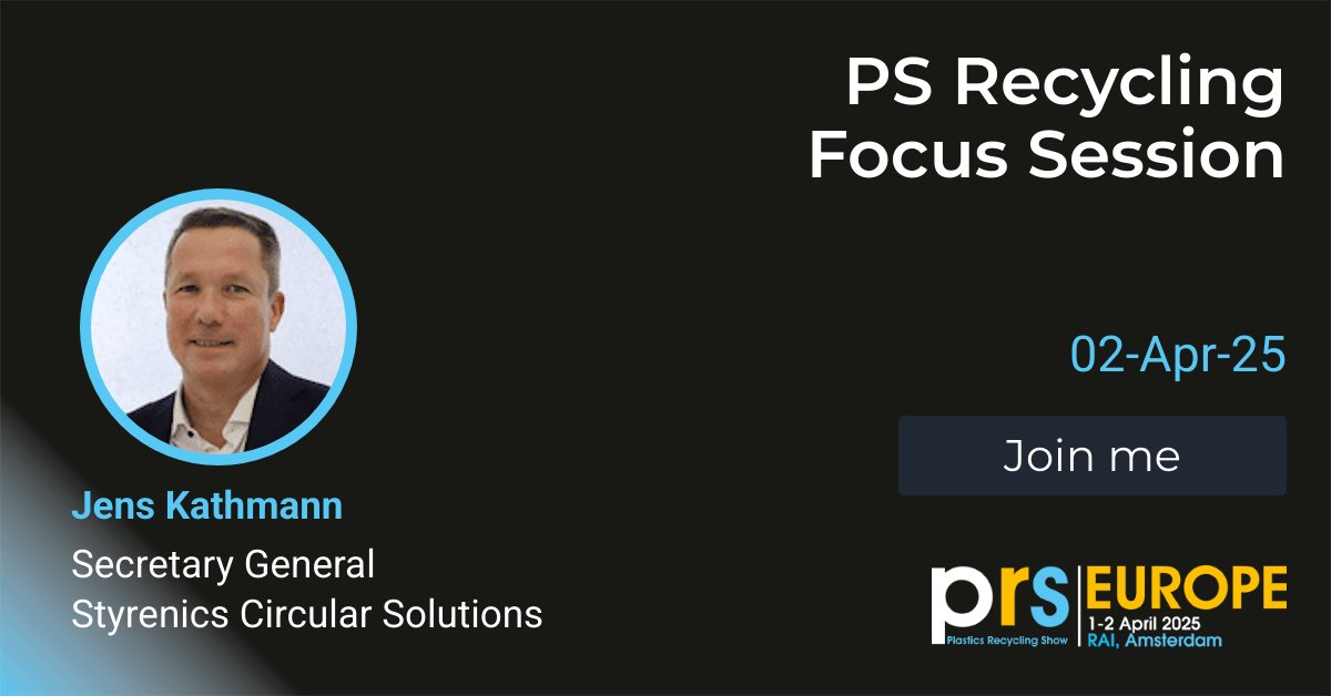 Styrenics Circular Solutions (@scs4circularity) on Twitter photo Circular PS – The time is now: SCS Secretary General <a href="/SCS_KathmanJens/">Jens Kathmann SCS</a> will present during the 'PS Recycling Focus Session' at <a href="/PRS_Europe/">Plastics Recycling Show Europe</a> 2025, alongside SCS members and partners.
Jens will explain how material properties, #recycling technology development, new regulation and Circular PS – The time is now: SCS Secretary General <a href="/SCS_KathmanJens/">Jens Kathmann SCS</a> will present during the 'PS Recycling Focus Session' at <a href="/PRS_Europe/">Plastics Recycling Show Europe</a> 2025, alongside SCS members and partners.
Jens will explain how material properties, #recycling technology development, new regulation and