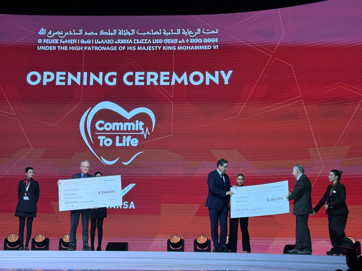 Etienne Krug (@etiennekrug) on Twitter photo Very honoured to accept on behalf of <a href="/WHO/">World Health Organization (WHO)</a> and @drtedros the first HRH King Mohammed VI International Road Safety Award. 🙏 🙏 🙏
An encouragement to redouble our efforts Very honoured to accept on behalf of <a href="/WHO/">World Health Organization (WHO)</a> and @drtedros the first HRH King Mohammed VI International Road Safety Award. 🙏 🙏 🙏
An encouragement to redouble our efforts