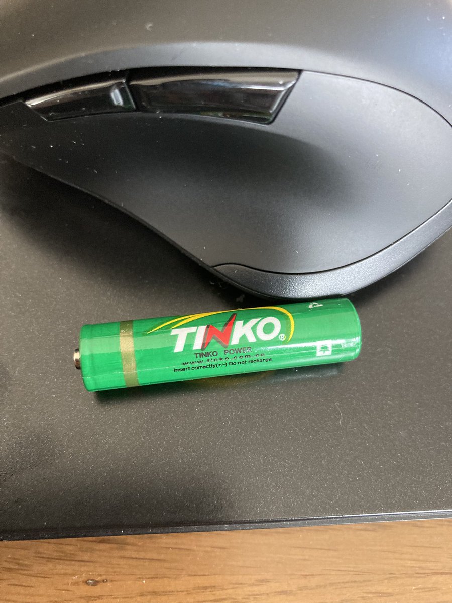Nobuhide1534's tweet photo. 新しい無線マウスに付属していた電池。
その名もTINKO。
TINKO POWER(迫真) https://t.co/uPlsUATm0n