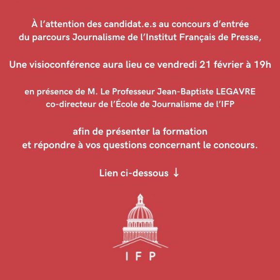 IFP Journalisme tweet media