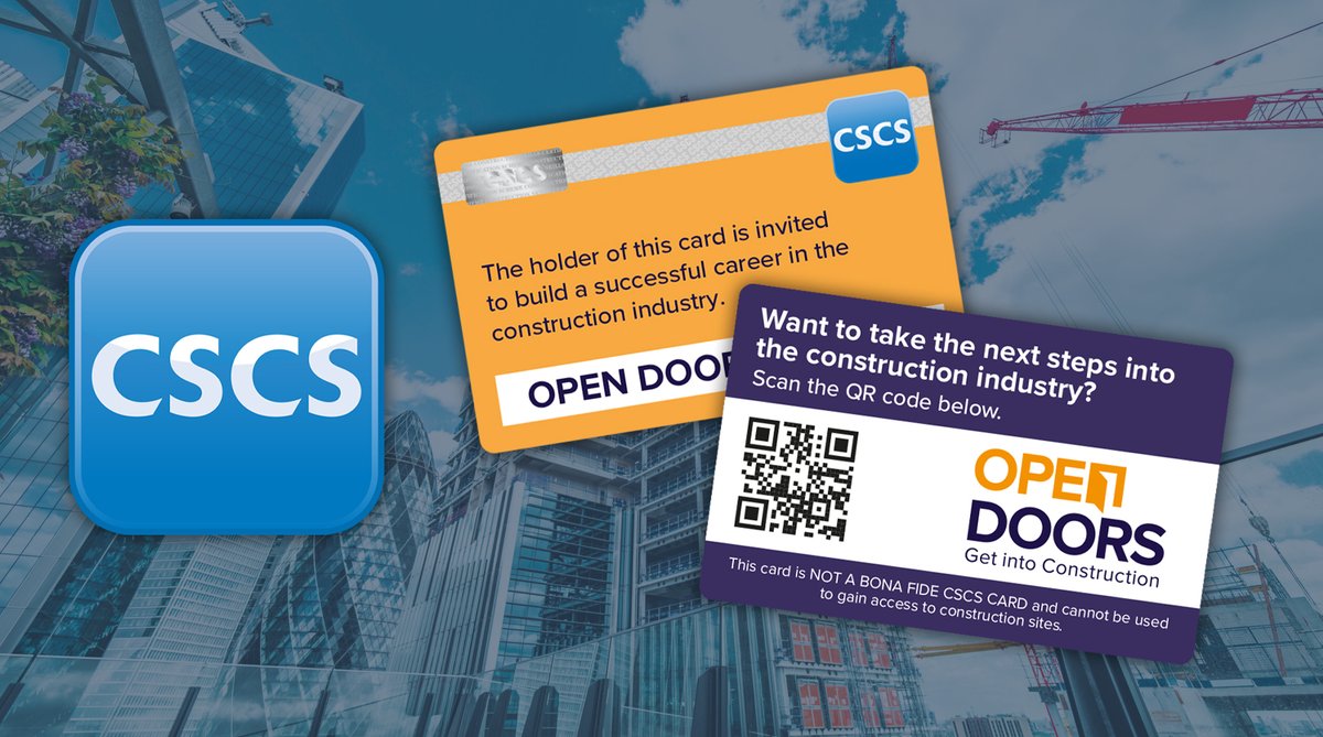 FAO #OpenDoors25 hosts 📢

You have until Friday 21 February to order your free Open Doors <a href="/cscs/">Construction Skills Certification Scheme</a> cards, to give visitors follow up info on #Construction #Careers 🏗️

#OrderNow: info@opendoors.construction.

<a href="/CITB_UK/">CITB</a>
@cfutures_NI
<a href="/kiergroup/">Kier Group</a>
<a href="/sunbeltrentaluk/">Sunbelt Rentals UK & Ireland</a>
<a href="/WillmottDixon/">Willmott Dixon</a>