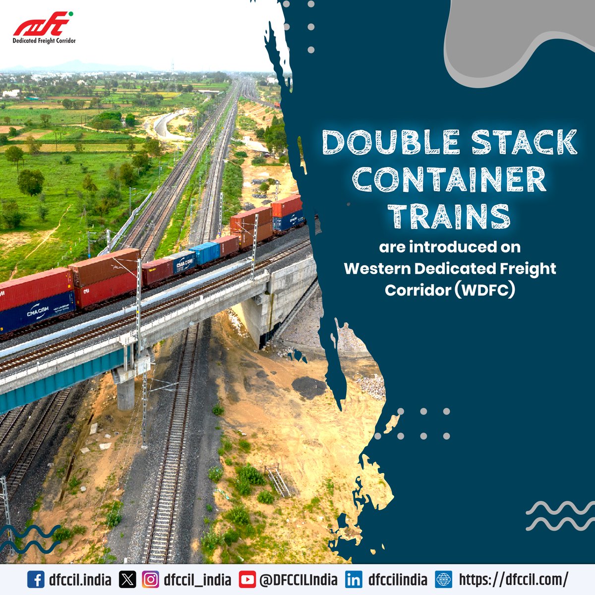 dfccil_india's tweet image. DFCCIL: Powering India&apos;s Freight Future with High-Capacity, High-Speed Connectivity! #LogisticsRevolution #FreightCorridor #DFCCIL #logistics #Gamechanger #TransformingTransportation