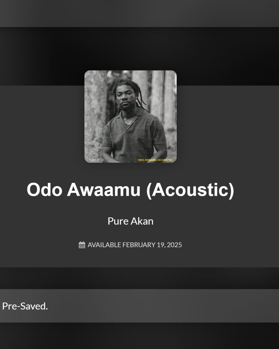 Get Ready with <a href="/pureakan/">Pure Akan</a> ❤️🧡💐

Odo Awaamu (Acoustic Version) 
Dropping tomorrow