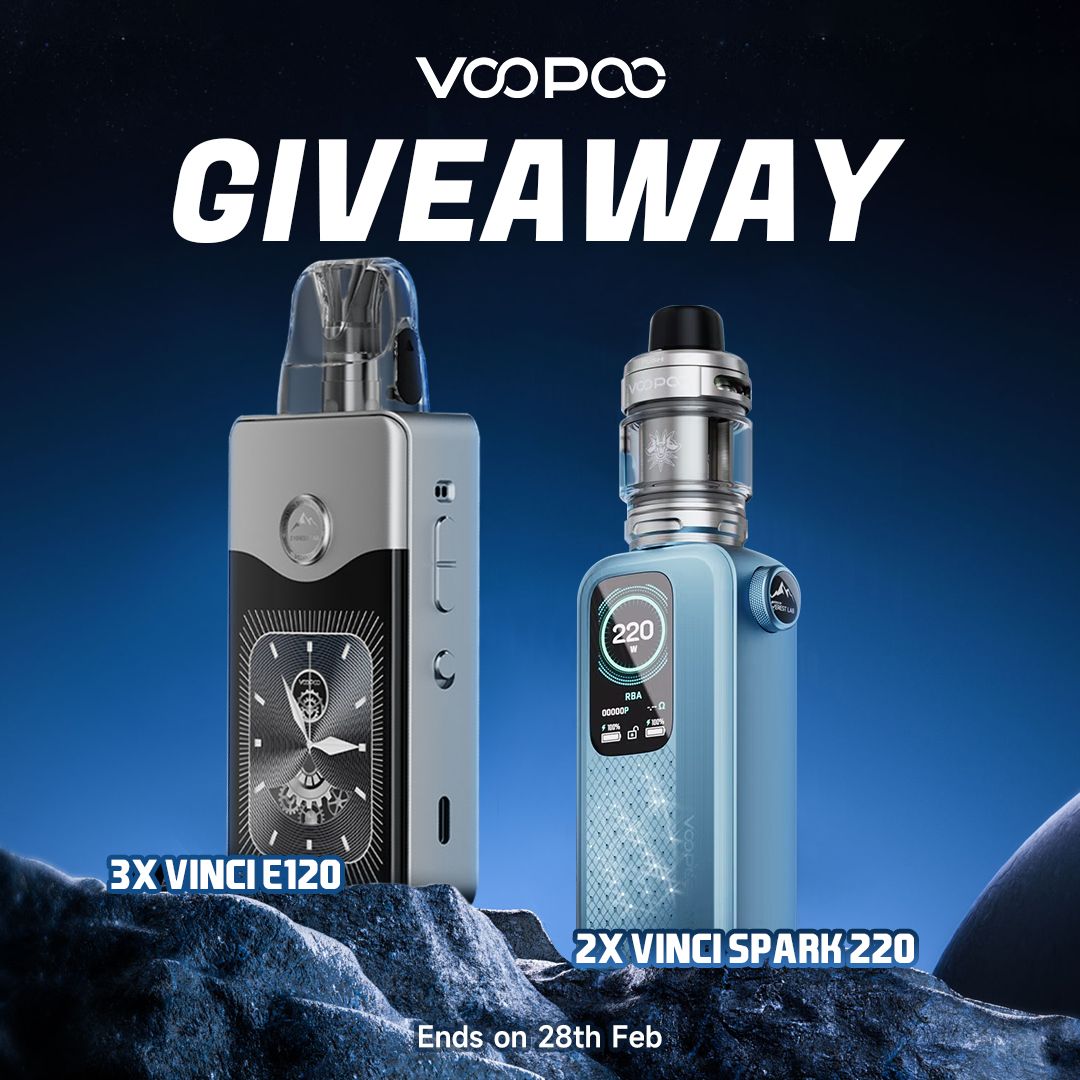 🔝❤️🎊Healthcabin ✖️ VOOPOO
==>VOOPOO Giveaway💯💨

🎁Prizes:
2*#vincispark220
3*#vincie120

🍀5 winners
Ends on 28th Feb, 2025📆

YOU could be the lucky winner, join and win~🤞 
>
Enter:👇
healthcabin.net/blog/voopoo-gi…
>
#healthcabin #voopoo #giveaway #vapegiveaway #vapewholesale