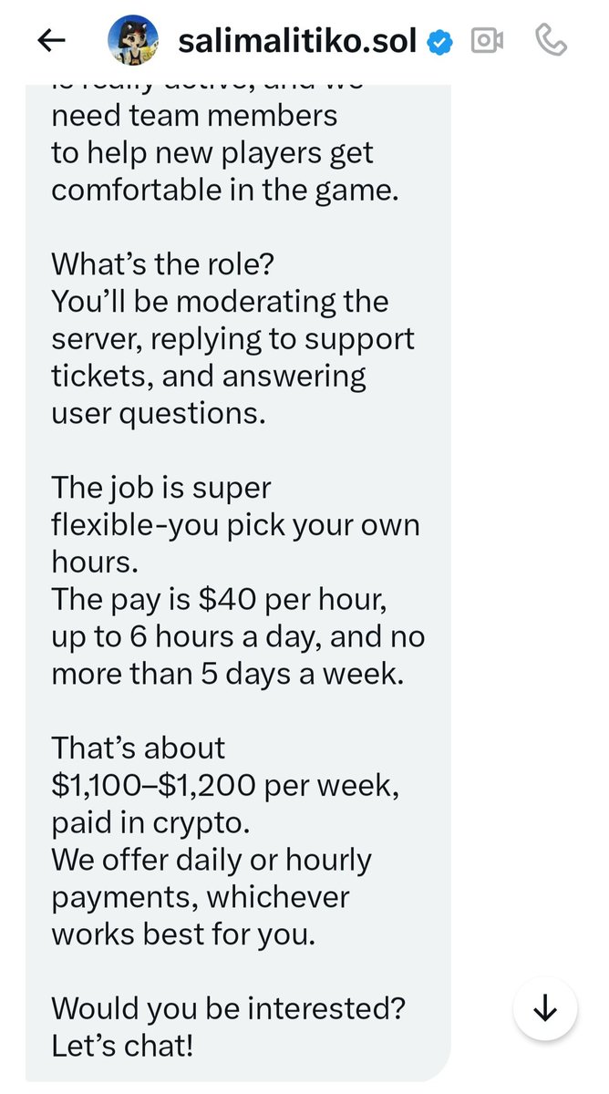 Gm Web 3 legends 

Who is up for 1k$ a week job ?

You can ask <a href="/slmltkoweb3/">salimalitiko.sol</a>