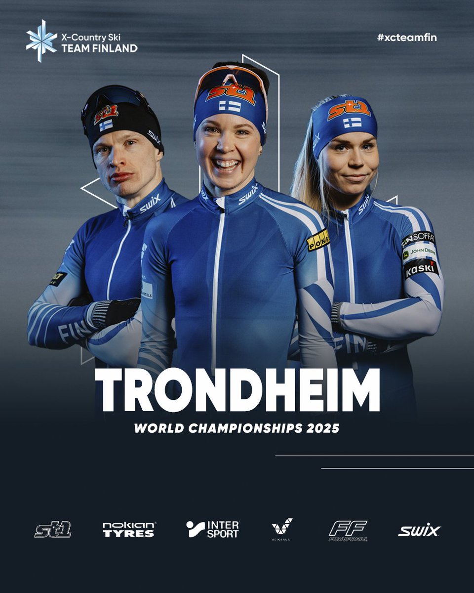 hiihtoliittofin's tweet photo. Kisaliput MM-kisoihin on jaettu, ja kauden päätapahtuma lähestyy. Suomen joukkue lähtee Trondheimiin 21 urheilijan voimin. 🔥

Lue lisää: https://t.co/QfCc2R1iCp

Suomen joukkueet sprinttiin ja skiathloniin julkaistaan huomenna. Stay tuned.

#xcteamfin #hiihto https://t.co/baRTJWTDAZ