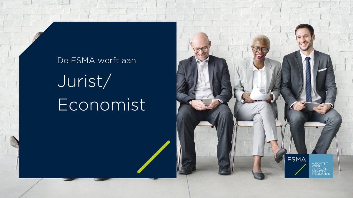 #Jobs | 📢 De FSMA werft aan! 

Kom ons team versterken als jurist of economist!

➡️ Meer info op: fsma.be/nl/job/jurist-…

#Financial #Brussels #hiring  #job #werk #vacature  #recruitment #jurist #economist