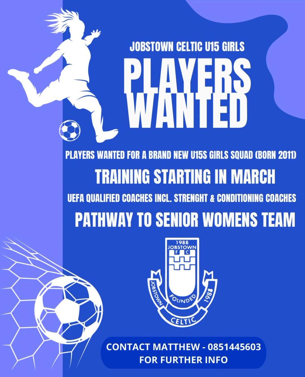 Maria McArdle (@jobstownscp) on Twitter photo Brand new U15s girls squad
(Born 2011)
๐๐คโฝ๏ธ
Please share !!
<a href="/ActiveSouthDub/">Active South Dublin</a>
<a href="/Connect4Project/">The Connect 4 Project</a>
<a href="/CllrMickDuff/">Cllr Mick Duff</a>
<a href="/SDC_Partnership/">South Dublin County Partnership</a>
<a href="/TheEchoOnline/">The Echo Newspaper ๐</a>
<a href="/Garts06/">Graham Gartland</a>
<a href="/tommy_gilson/">Tommy Gilson</a>
<a href="/MountSeskincc23/">@MountSeskinCC</a>
<a href="/SaintThomasSNS/">St. Thomas' Senior National School</a>
<a href="/JADDprojectCLG/">JADD Project</a>
<a href="/Paulperth1/">Paul perth</a>
<a href="/TallaghtComCo/">Tallaght Community Council (RCN)20012335</a>
<a href="/nessmul18/">Vanessa Mulhall ๐ฎ๐ช ๐ต๐ธ ๐ฒ โ๏ธ ๐ณ๏ธโ๐</a>
<a href="/niamhwho/">Cllr Niamh Whelan</a> Brand new U15s girls squad
(Born 2011)
๐๐คโฝ๏ธ
Please share !!
<a href="/ActiveSouthDub/">Active South Dublin</a>
<a href="/Connect4Project/">The Connect 4 Project</a>
<a href="/CllrMickDuff/">Cllr Mick Duff</a>
<a href="/SDC_Partnership/">South Dublin County Partnership</a>
<a href="/TheEchoOnline/">The Echo Newspaper ๐</a>
<a href="/Garts06/">Graham Gartland</a>
<a href="/tommy_gilson/">Tommy Gilson</a>
<a href="/MountSeskincc23/">@MountSeskinCC</a>
<a href="/SaintThomasSNS/">St. Thomas' Senior National School</a>
<a href="/JADDprojectCLG/">JADD Project</a>
<a href="/Paulperth1/">Paul perth</a>
<a href="/TallaghtComCo/">Tallaght Community Council (RCN)20012335</a>
<a href="/nessmul18/">Vanessa Mulhall ๐ฎ๐ช ๐ต๐ธ ๐ฒ โ๏ธ ๐ณ๏ธโ๐</a>
<a href="/niamhwho/">Cllr Niamh Whelan</a>