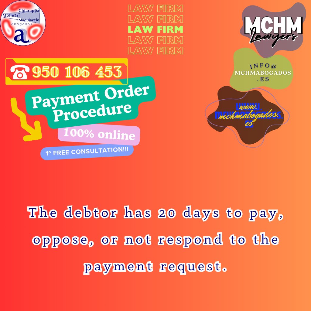 MCHMAbogados's tweet image. 🏛️🌐 Payment Orders Procedure: Requirements and Procedure for Claiming Monetary Debts 📚⚖️
 🔗 mchmabogados.es/idiomas/en/
 📖lawyers in almeria
⚖️ At MCHM Lawyers, we share a note
🔗📚Link to the full article:
📍Lawyers in Almería
#MCHMLawyers #MonitoringProcess #DebtClaim #CivilLaw