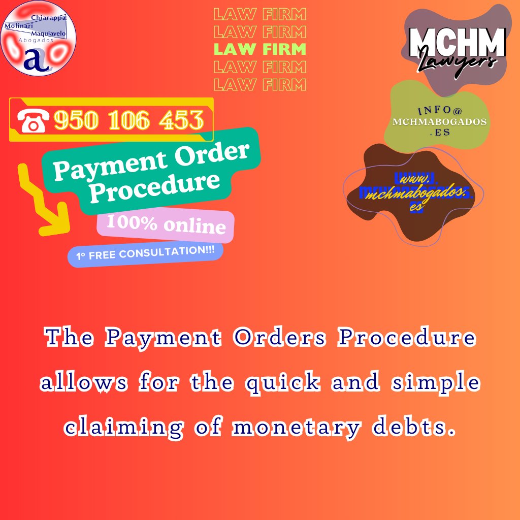 MCHMAbogados's tweet image. 🏛️🌐 Payment Orders Procedure: Requirements and Procedure for Claiming Monetary Debts 📚⚖️
 🔗 mchmabogados.es/idiomas/en/
 📖lawyers in almeria
⚖️ At MCHM Lawyers, we share a note
🔗📚Link to the full article:
📍Lawyers in Almería
#MCHMLawyers #MonitoringProcess #DebtClaim #CivilLaw