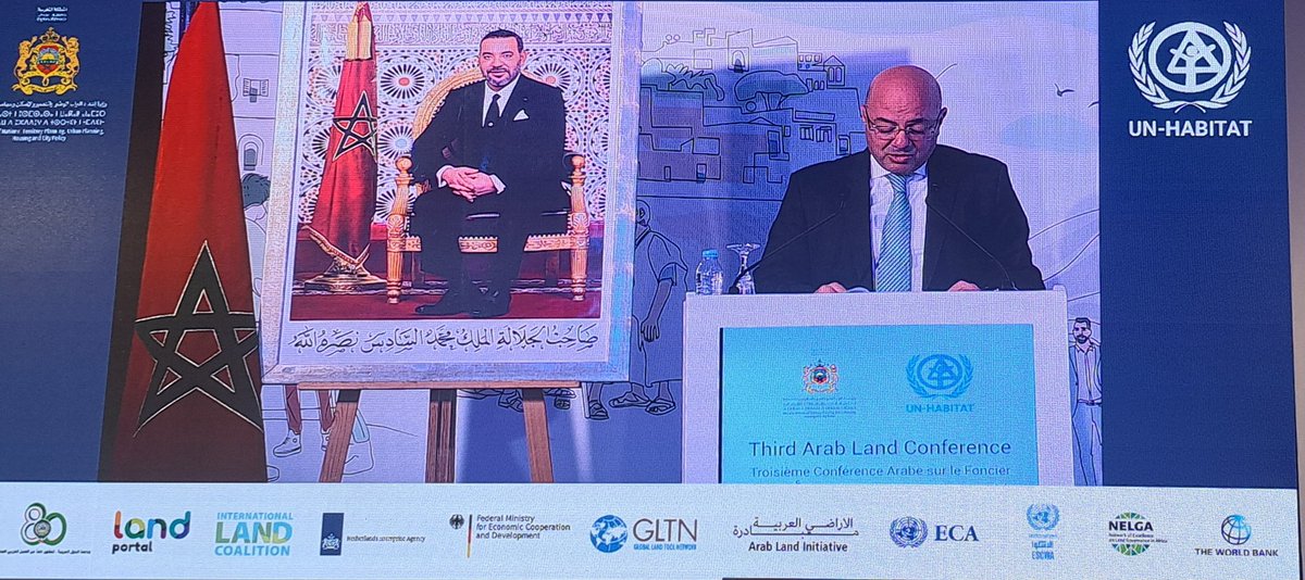 Very pleased to finally 
see the opening of the Third #Arab_Land_Conference in Rabat, Morocco. Wonderful hosting by the Ministry of National Territory, Planning, Housing &amp; City Policy. Land &amp; Housing solutions are the centre of sustainable investments,  resilience &amp; Innovation.