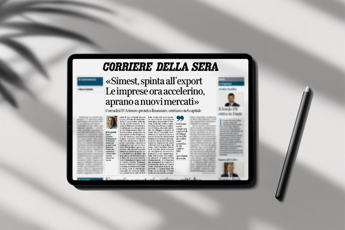 SIMEST_IT's tweet photo. “Spinta all'#Export per crescere puntando alla diversificazione geografica”.
Oltre 4.000 le imprese ��🇹 (90% #PMI) che nel 2024 hanno utilizzato i finanziamenti e i servizi di #SIMEST. +40% sull'anno precedente. Un impegno che sarà consolidato nel prossimo triennio. 
Sul @Corriere di oggi l’intervista all'AD @R_CorradiniD 
👉https://t.co/dVeHuB0xtt
#MadeinItaly #internazionalizzazione #18febbraio