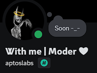 Lurkinga69's tweet photo. @AveryChing Hello, I have an offer for you, namely for AptosLabs, look I own a nickname in Discord “aptoslabs” and I would like to offer to exchange this nickname for some reward, if you are interested please write me in DM https://t.co/k8YSZKjhy6