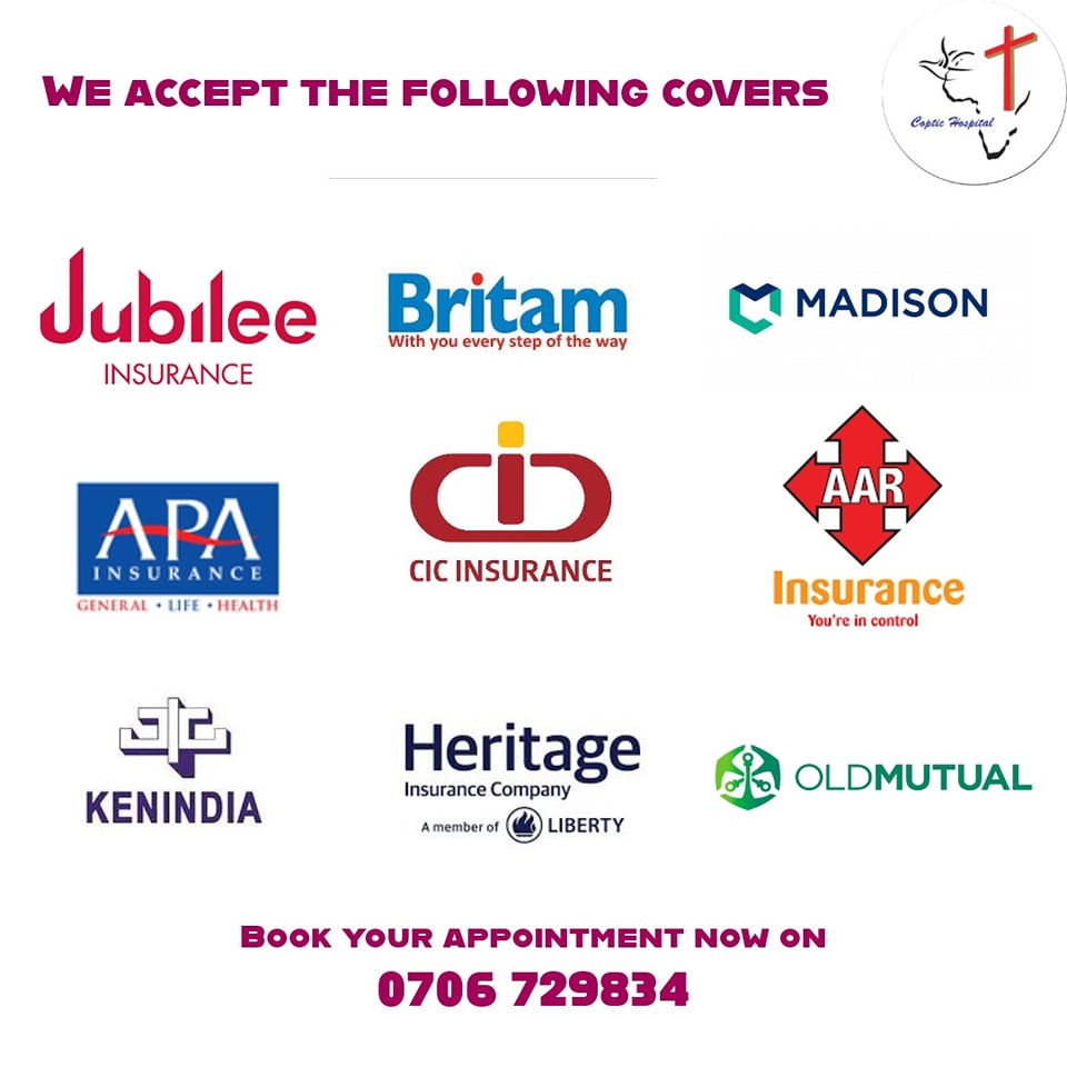 Coptic Hospital Salgaa,Offers:
Outpatient / Inpatient Services
Dental Clinic
Operationg Theatre
Laboratory Services
Pharmacy
X-ray
Salgaa Nakuru - Eldoret Highway next to Shell Petrol Station.
For more info Call 0706729834
info.salgaa@coptichospitals.org