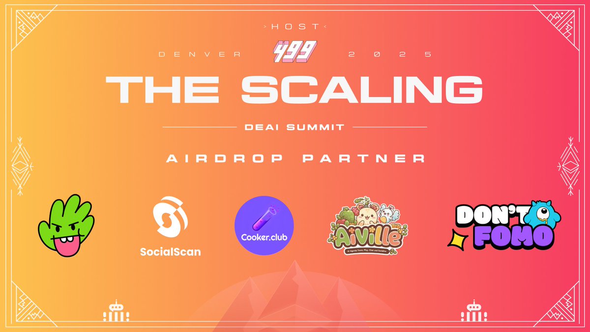 499 (@499_dao) on Twitter photo 🪂499 Airdrop Bonanza Kicks Off (Round 1)☄️
🎯Join our airdrop event and grab your share of amazing rewards—easy to enter, big prizes! ft.<a href="/lolaixyz/">LOL</a> <a href="/socialscan_io/">SocialScan (🌞,🌞)</a> <a href="/aivillebot/">AIVilleWorld</a> <a href="/cookerdotclub/">cooker_club</a> <a href="/TheRealDontFOMO/">Don't FOMO</a>
How to Join:
1. Sign up for the event:
🔗lu.ma/Scaling2025Den…
2. 🪂499 Airdrop Bonanza Kicks Off (Round 1)☄️
🎯Join our airdrop event and grab your share of amazing rewards—easy to enter, big prizes! ft.<a href="/lolaixyz/">LOL</a> <a href="/socialscan_io/">SocialScan (🌞,🌞)</a> <a href="/aivillebot/">AIVilleWorld</a> <a href="/cookerdotclub/">cooker_club</a> <a href="/TheRealDontFOMO/">Don't FOMO</a>
How to Join:
1. Sign up for the event:
🔗lu.ma/Scaling2025Den…
2.