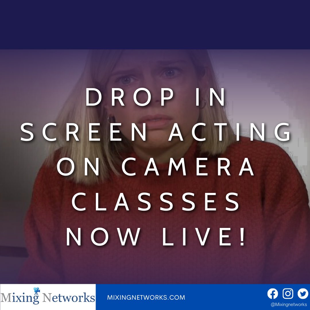 🎬 DROP-IN SCREEN ACTING CLASSES – NO COMMITMENT, JUST GREAT TRAINING! 🎬

Work with a professional director, hone your screen acting skills, and build confidence in front of the camera – all with no long-term commitment.

mixingnetworks.com/Event/Classes