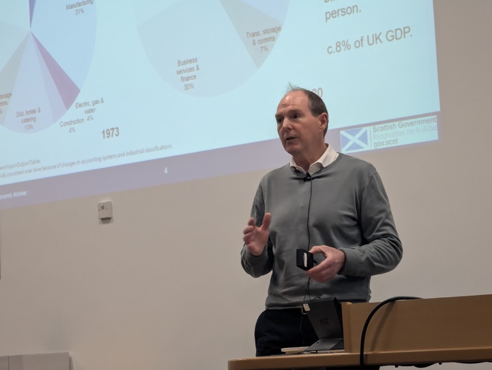 Dr Gary Gillespie, the Chief Economic Adviser to The Scottish Government has delivered his annual lecture on the performance of the Scottish economy to Glasgow Caledonian students. 📊

<a href="/GCU_GSBS/">Glasgow Caledonian University GSBS</a>
<a href="/Garygillespie42/">Gary Gillespie</a>
<a href="/scotgov/">Scottish Government</a>