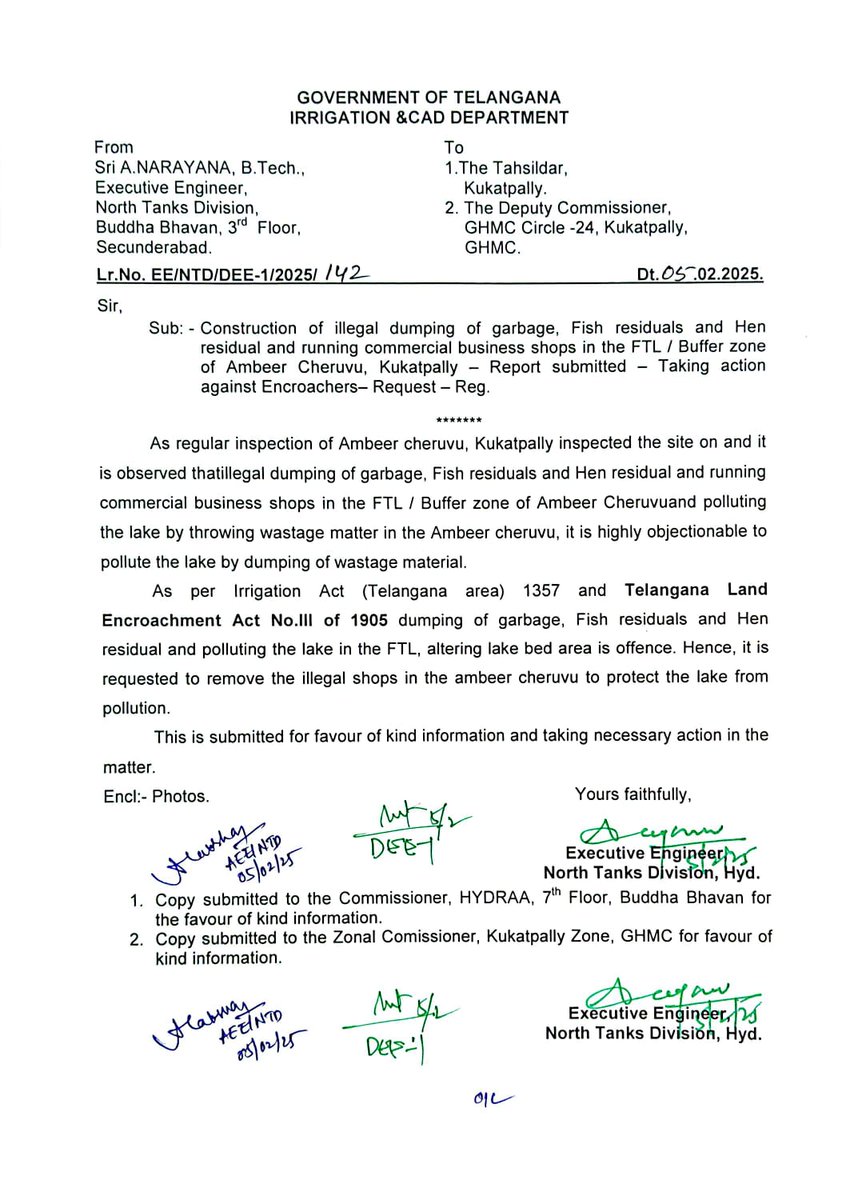 SaveAmbirLake's tweet photo. @ZC_Kukatpally1 @CommissionrGHMC @GHMCOnline when we can expect prompt action from GHMC to Protect our AMBEER CHERUVU, Residents around the Lake are Suffering with the Mosquitoes &amp; Foulsmell, Due to these Encroachments we are facing Heavy Traffic issue from PragathiNagar to JNTU. https://t.co/Yv8YV0WEDI