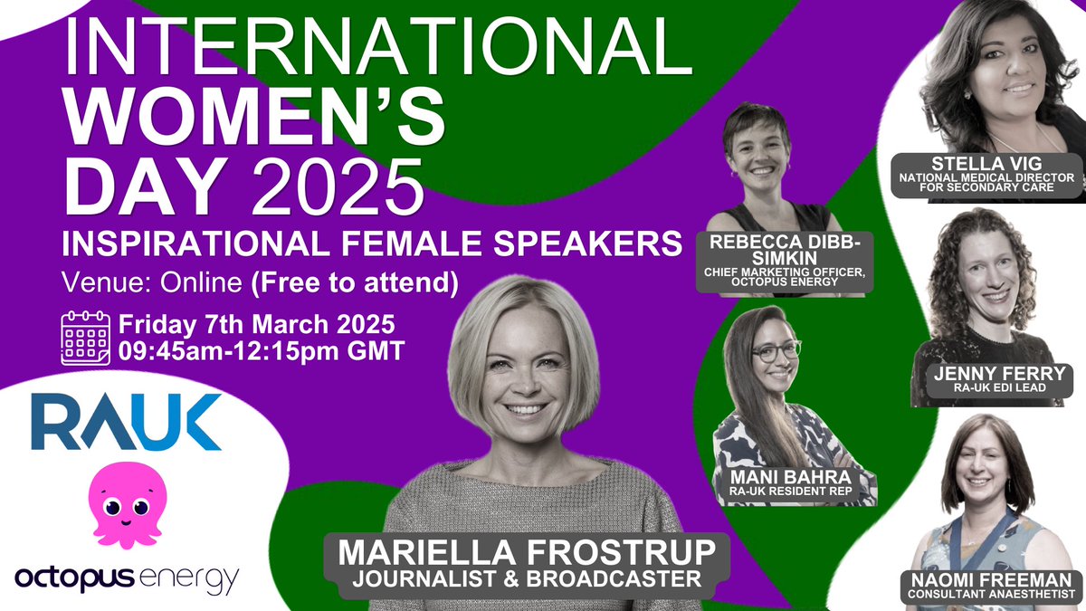 RA-UK (@regionalanaesuk) on Twitter photo 🤩 Excited to announce our special guest speaker…𝗠𝗮𝗿𝗶𝗲𝗹𝗹𝗮 𝗙𝗿𝗼𝘀𝘁𝗿𝘂𝗽 <a href="/mariellaf1/">Mariella Frostrup</a>
Join <a href="/RegionalAnaesUK/">RA-UK</a> and <a href="/OctopusEnergy/">Octopus Energy</a> this #IWD2025!
Registration details to follow soon…
🗓️ Friday 7th March 2025
⌚️ 09:45-12:30 GMT
💻 Online 🤩 Excited to announce our special guest speaker…𝗠𝗮𝗿𝗶𝗲𝗹𝗹𝗮 𝗙𝗿𝗼𝘀𝘁𝗿𝘂𝗽 <a href="/mariellaf1/">Mariella Frostrup</a>
Join <a href="/RegionalAnaesUK/">RA-UK</a> and <a href="/OctopusEnergy/">Octopus Energy</a> this #IWD2025!
Registration details to follow soon…
🗓️ Friday 7th March 2025
⌚️ 09:45-12:30 GMT
💻 Online