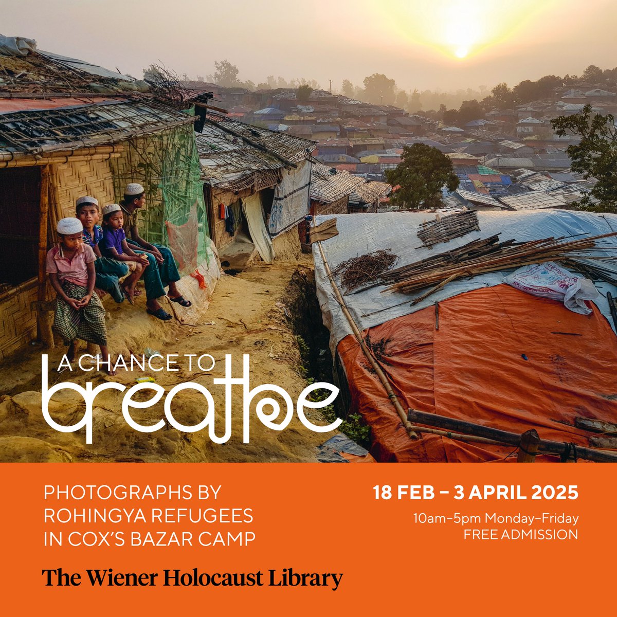 📸 A Chance to Breathe – Photographs by Rohingya Refugees in Cox’s Bazar

Today at 6:30 pm, join us at <a href="/wienerlibrary/">The Wiener Holocaust Library</a> for the opening of a photo exhibition featuring works by three Rohingya artists: <a href="/azimulhas/">Azimul Hasan</a>, <a href="/Dilkayas2/">Dil Kayas</a>, and <a href="/OmalKha/">Omal Khair</a>.

 More info: Bit.ly/ACTBLondon