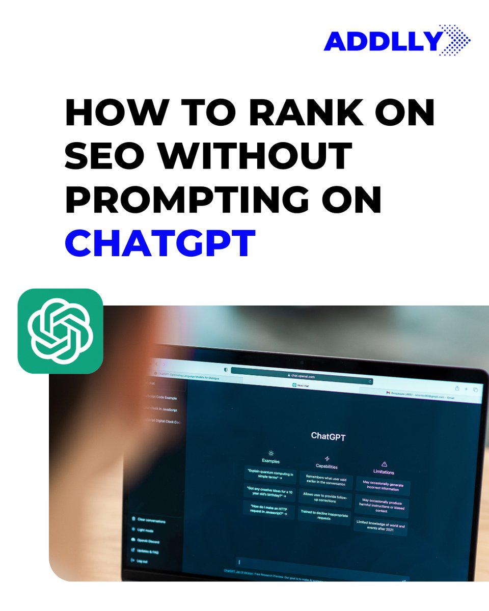 AddllyAi's tweet image. You don&apos;t need #ChatGPT to get more organic traffic. 
Leading brands are using #AddllyAI. Find out more here: addlly.ai/resources/case…