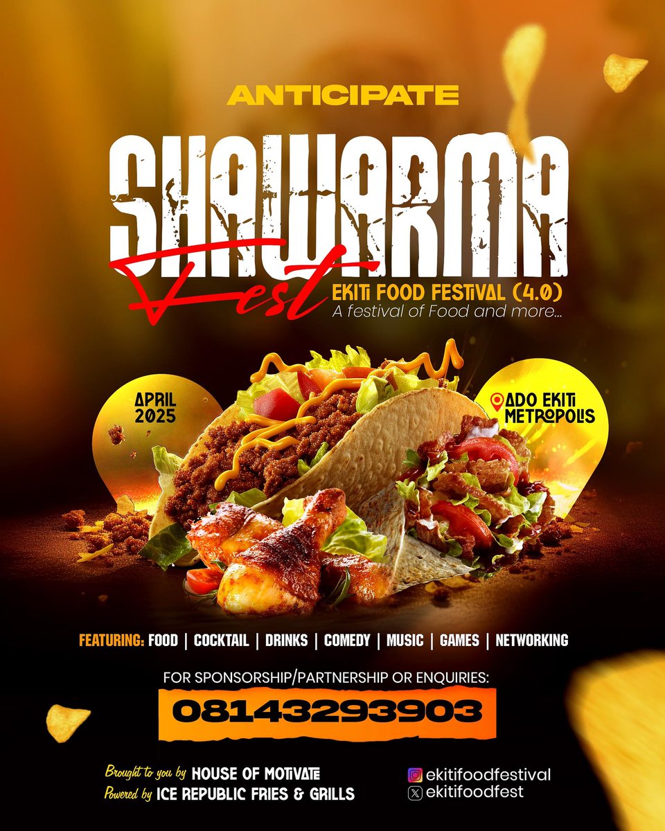 WHO'S READY FOR ANOTHER ROUND?!
 Shawarma Festival is just around the corner!!! Are YOU ready???? 

#shawarmafestival #comingsoon #ekitifoodfestival #areyouready