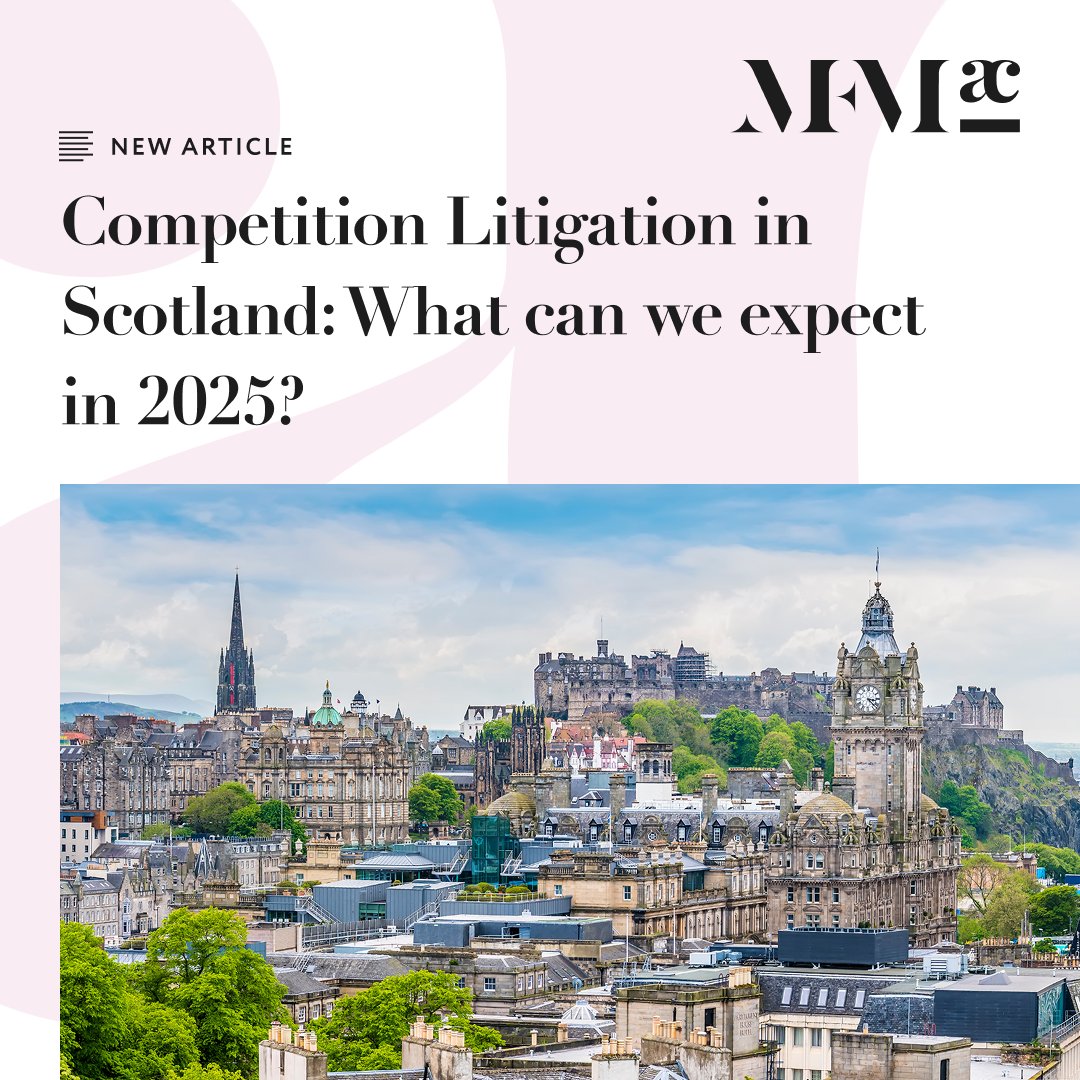 Competition litigation is rising, and Scotland’s role is set to grow in 2025. While London leads, key procedural and substantive differences make Scotland a crucial jurisdiction.

Richard McMeeken &amp; Robin Mackintosh explore the trends: bit.ly/4jZTypV