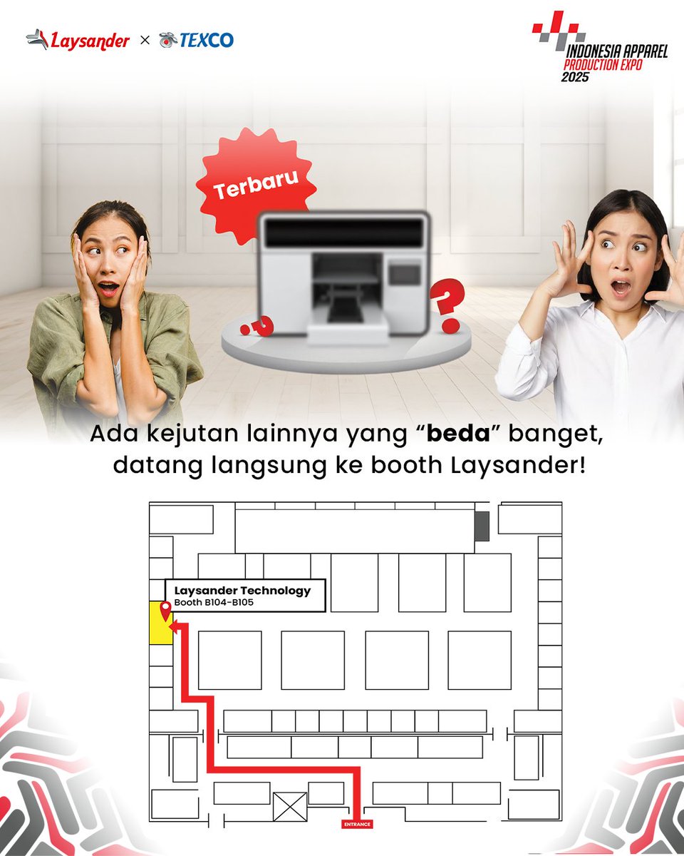 laysander's tweet image. 🚨 H-2 IAPE SOLO 2025! 🚨

Waktunya makin mepet! Udah daftar belum? Kalau belum, BURUAN SEKARANG!🔥

📍 Kenapa Harus Datang?
✅ BANYAK PROMO SPECIAL khusus selama pameran berlangsung saja.

📅 20 - 22 Februari 2025, Diamond Solo Convention Center

#LAYSANDER #IAPESolo2025