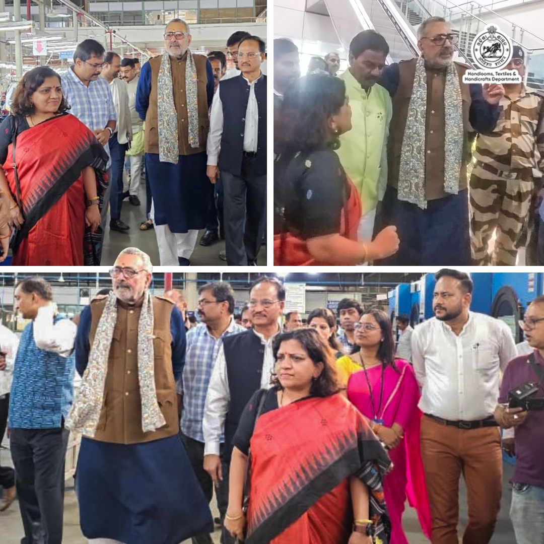 Hon'ble Union Minister of Textiles, Shri <a href="/girirajsinghbjp/">Giriraj Singh</a>, was warmly welcomed at Bhubaneswar International Airport by Hon'ble Minister Shri <a href="/pradeepbsbjp/">Pradeep Balsamant</a> and Commissioner-cum-Secretary to Govt in HT&amp;H Dept Smt. <a href="/GuhaIas/">Poonam T Guha, IAS</a>.

Following the welcome, a team of senior officials, headed